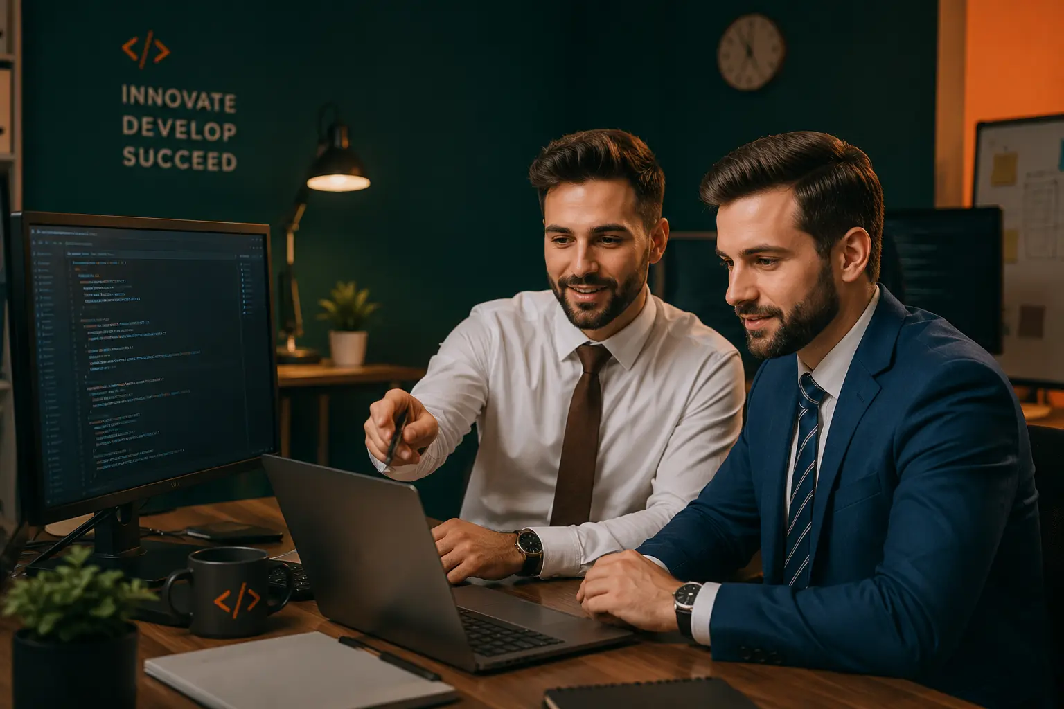Designer working with a client